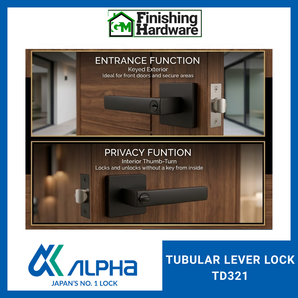 Alpha Tubular Lever Door Lock TD321 and TD329