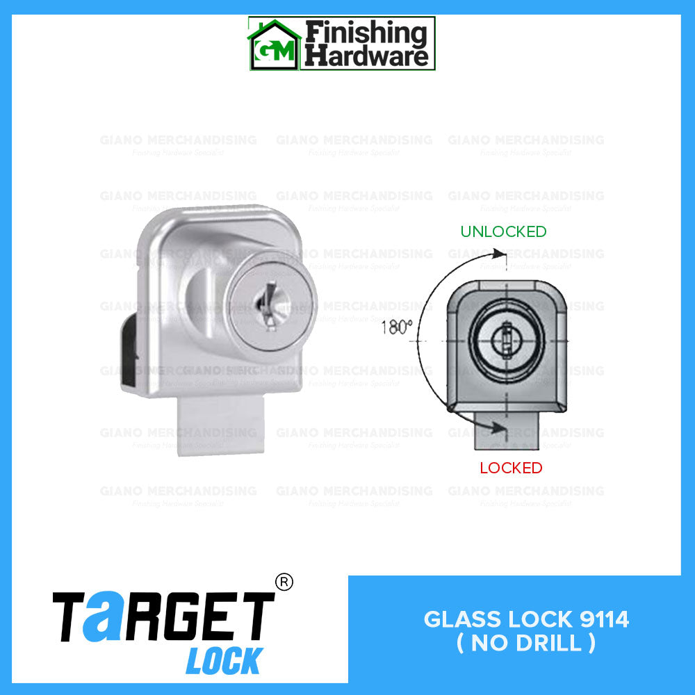 Target No Drill Glass Lock 9114