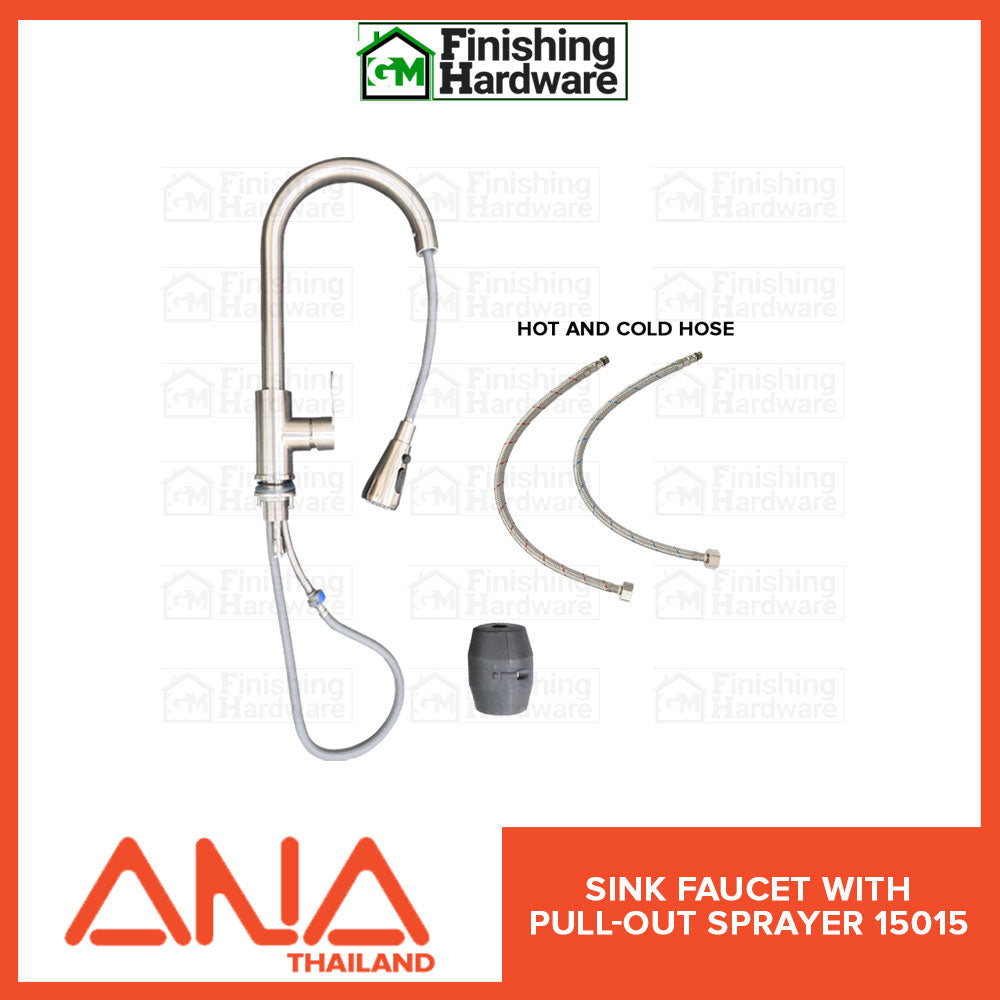 ANA Kitchen Sink Faucet with Pull Out Sprayer 15015 SS