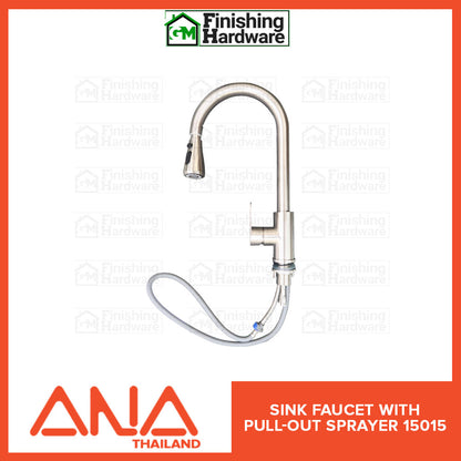 ANA Kitchen Sink Faucet with Pull Out Sprayer 15015 SS