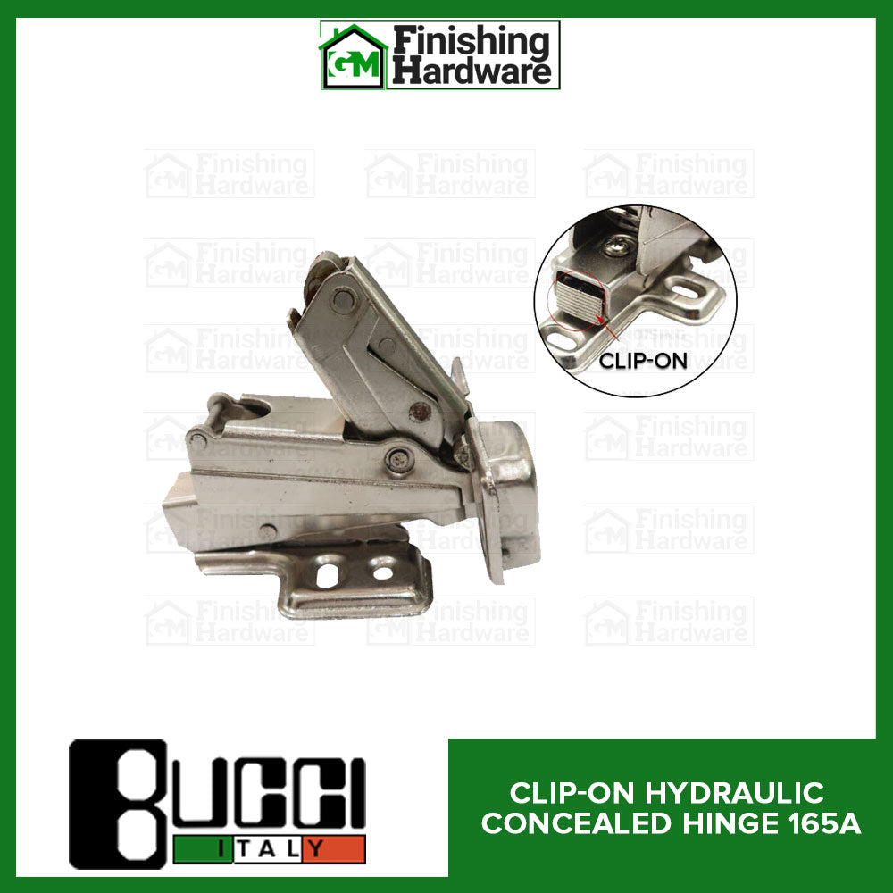 BUCCI Clip-On Hydraulic Concealed Hinge 165A Degree (1pc)