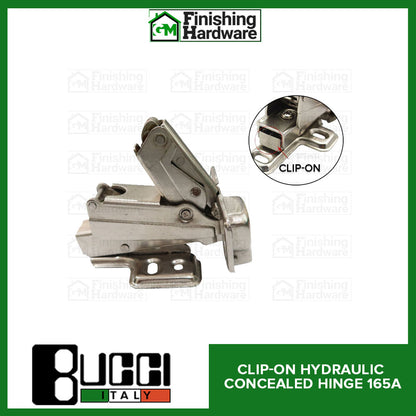 BUCCI Clip-On Hydraulic Concealed Hinge 165A Degree (1pc)