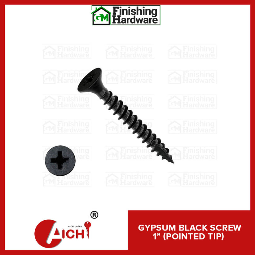 Gypsum Black Screw (Pointed Tip) – GM Finishing Hardware