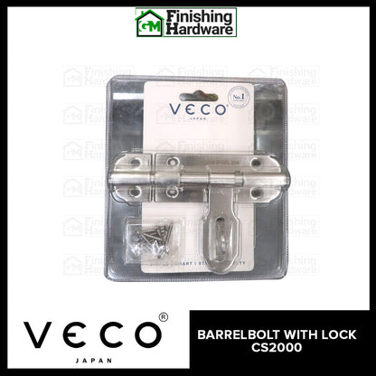 Veco Stainless Barrelbolt with Lock CS2000