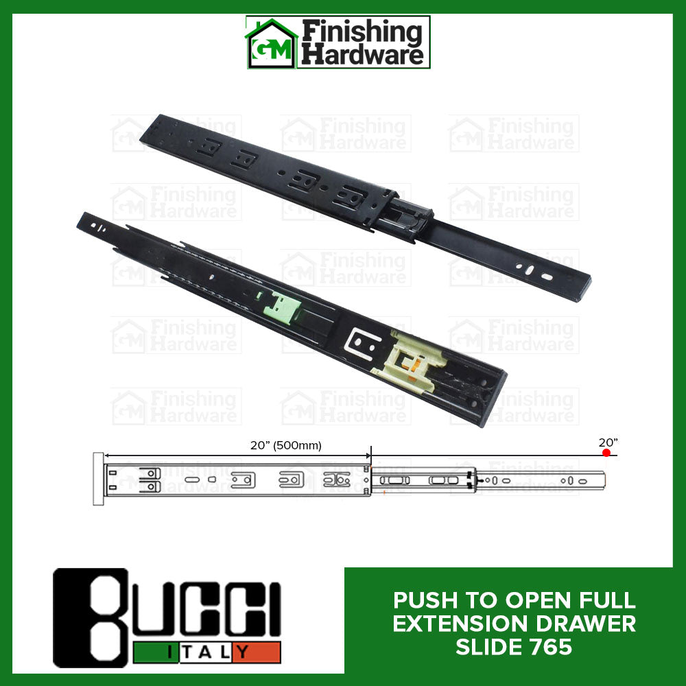 BUCCI Push to Open Full Extension Slides 765 BK
