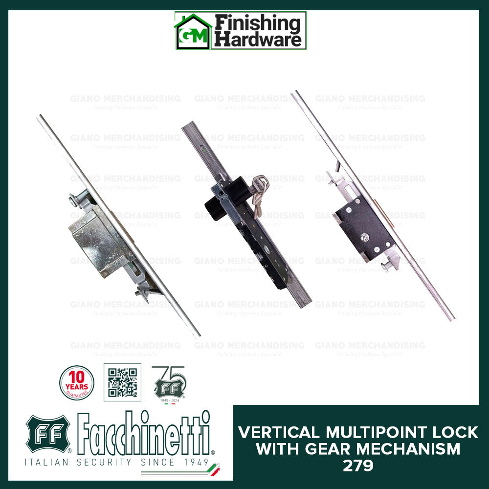 Facchinetti Vertical Multipoint Lock with Gear Mechanism 279