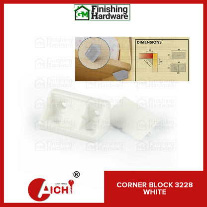 Corner Block 3228 White (4pcs/pack)