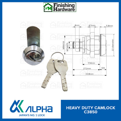 Alpha Heavy Duty Cam Lock C3850