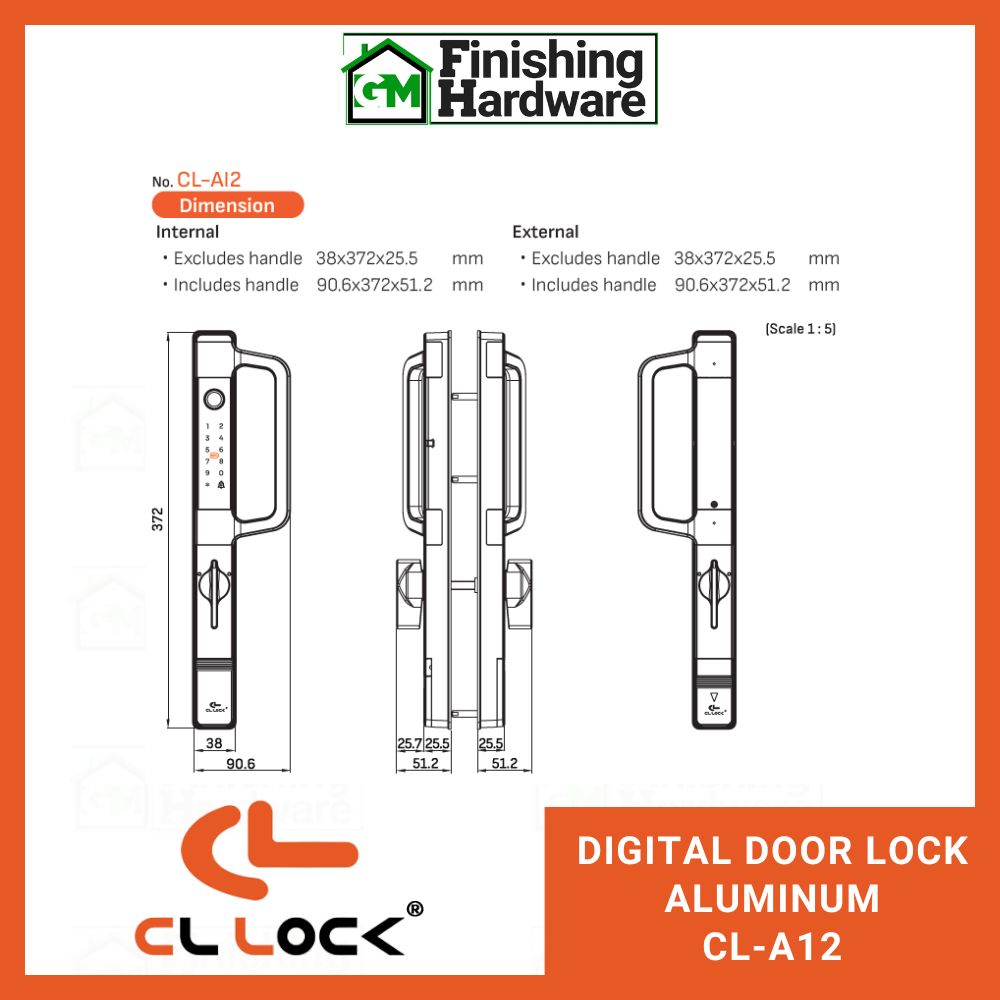 CL Lock Digital Sliding Lock AI2