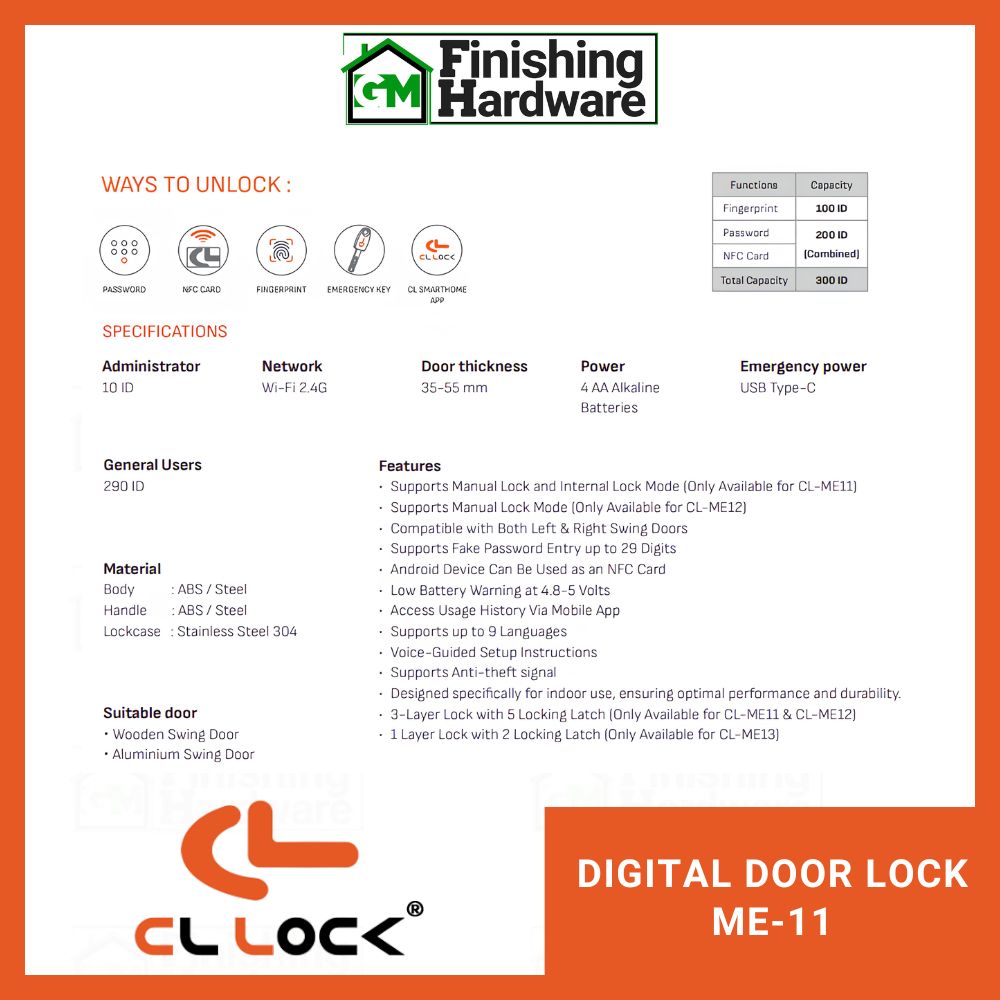 CL Digital Lock ME-11