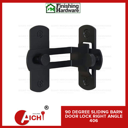 90 Degree Sliding Barn Door Lock Right Angle 406 MBK