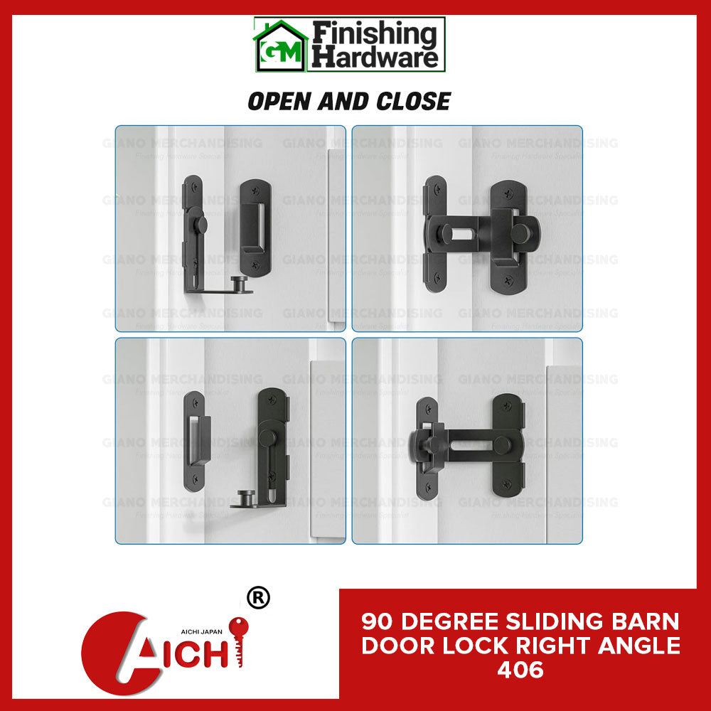 90 Degree Sliding Barn Door Lock Right Angle 406 MBK