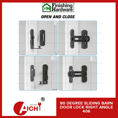 90 Degree Sliding Barn Door Lock Right Angle 406 MBK