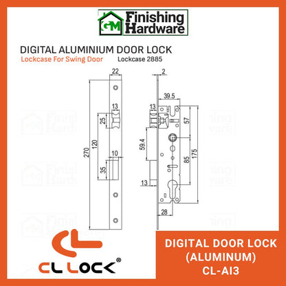 CL Lock Aluminum Swing Door Lock A13