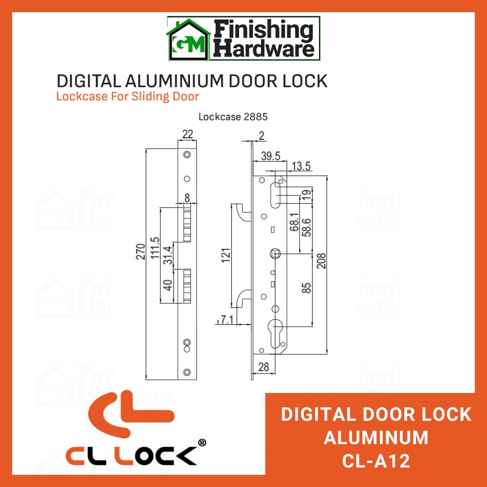 CL Lock Digital Sliding Lock AI2