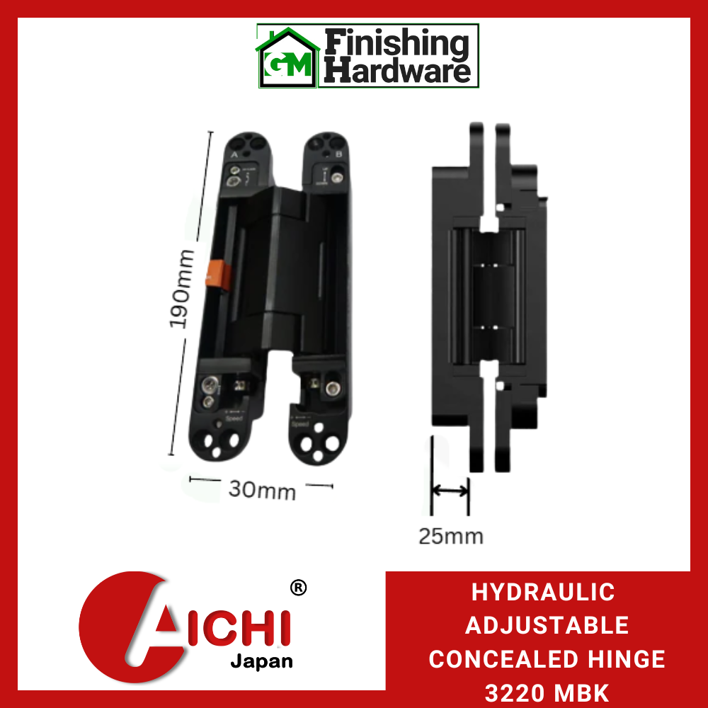 Hydraulic Adjustable Concealed Hinge 3220 MBK