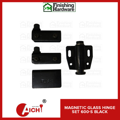 Magnetic Push Glass Hinge Set 600