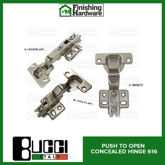 BUCCI Push to Open Concealed Hinges 616 (2pcs/pack)