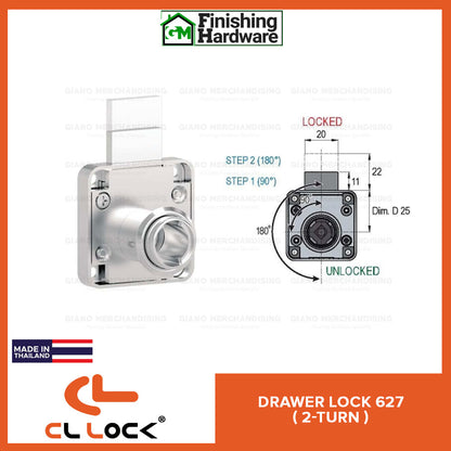 CyberLock Drawer Lock 627-2 Turn