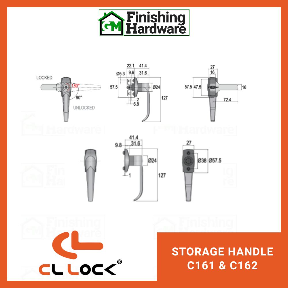 CyberLock Storage Handle C161 and C162