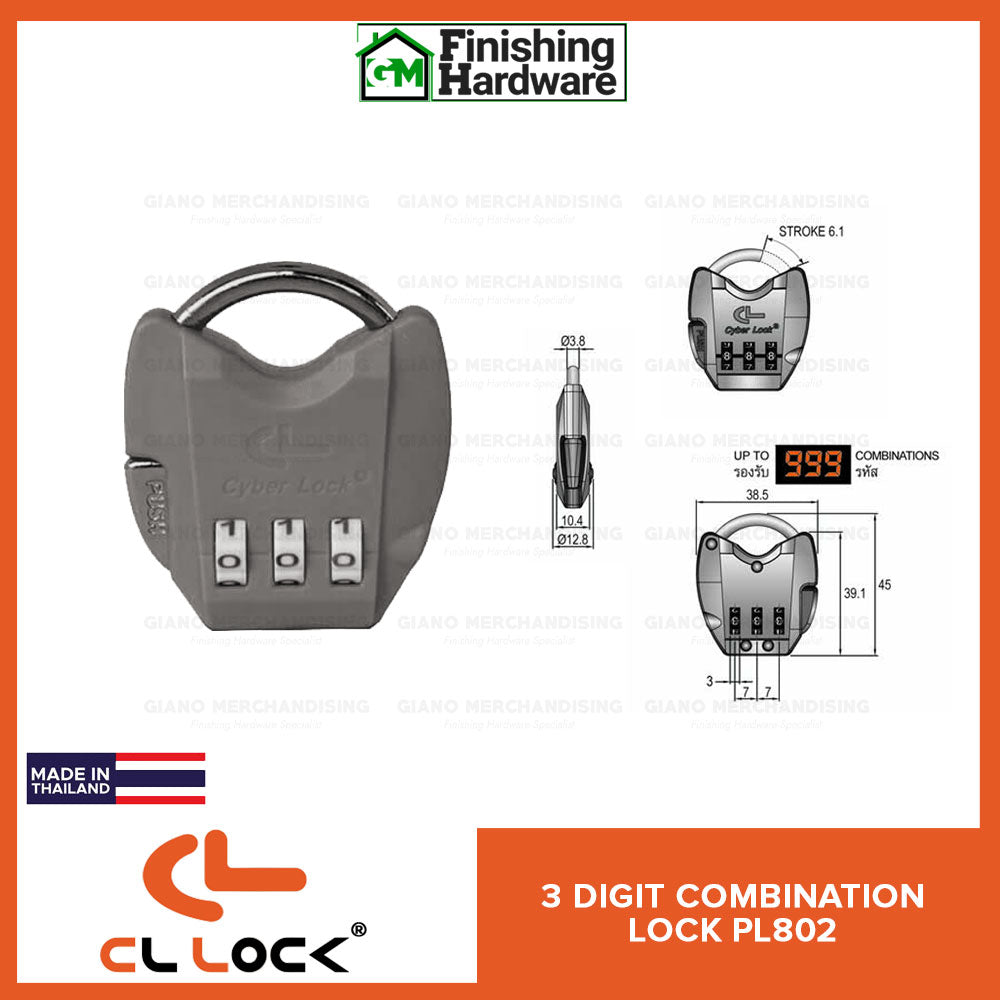 CyberLock Combination Padlock PL802