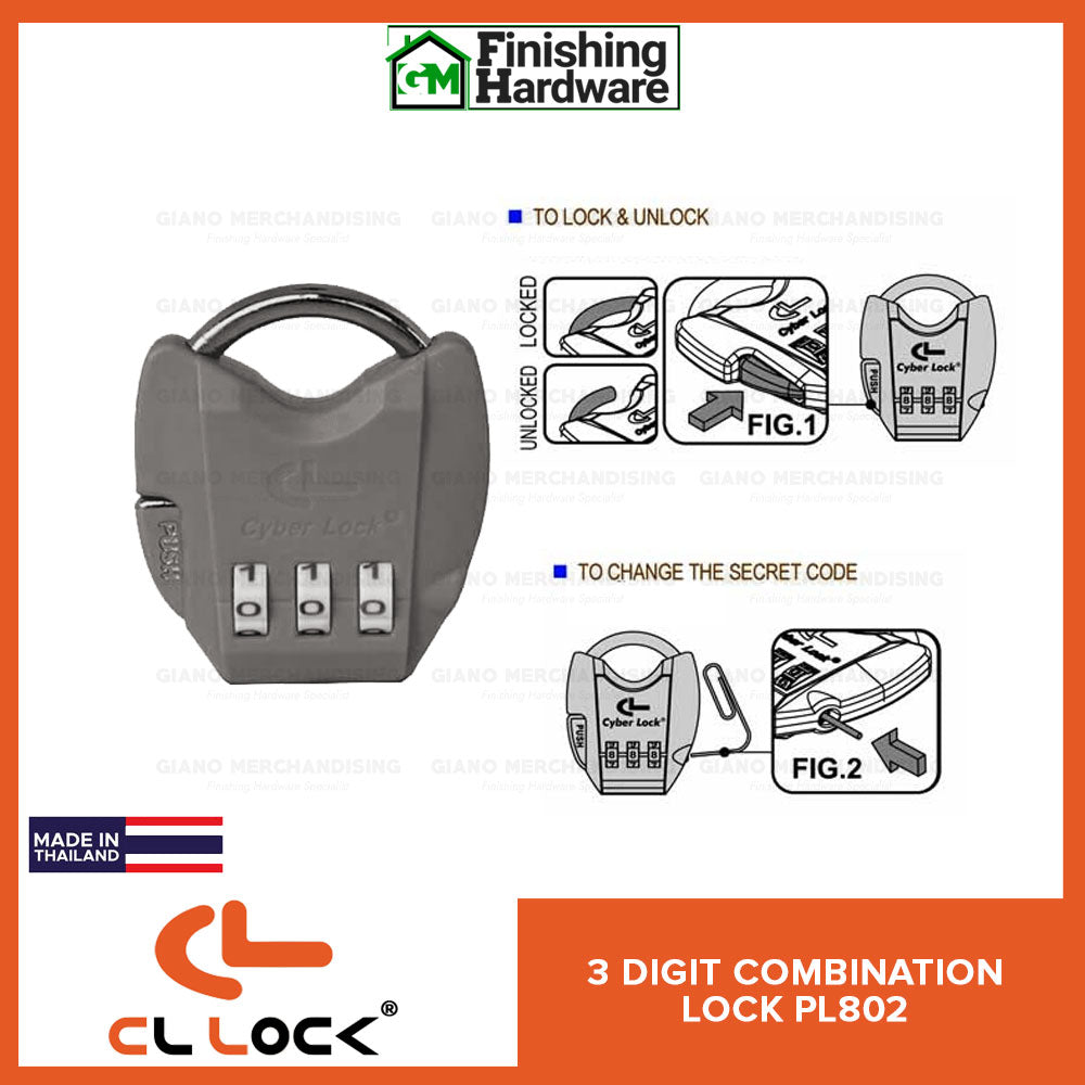 Cyberlock Guide CyberLock Combination Padlock PL802 – GM Finishing Hardware