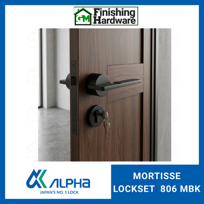 Alpha Mortisse Door Lockset 806 MBK