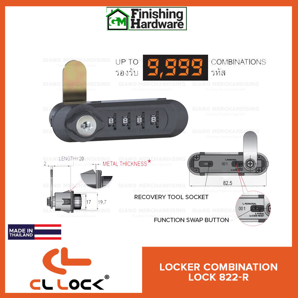 CyberLock Locker Lock 822-R – GM Finishing Hardware