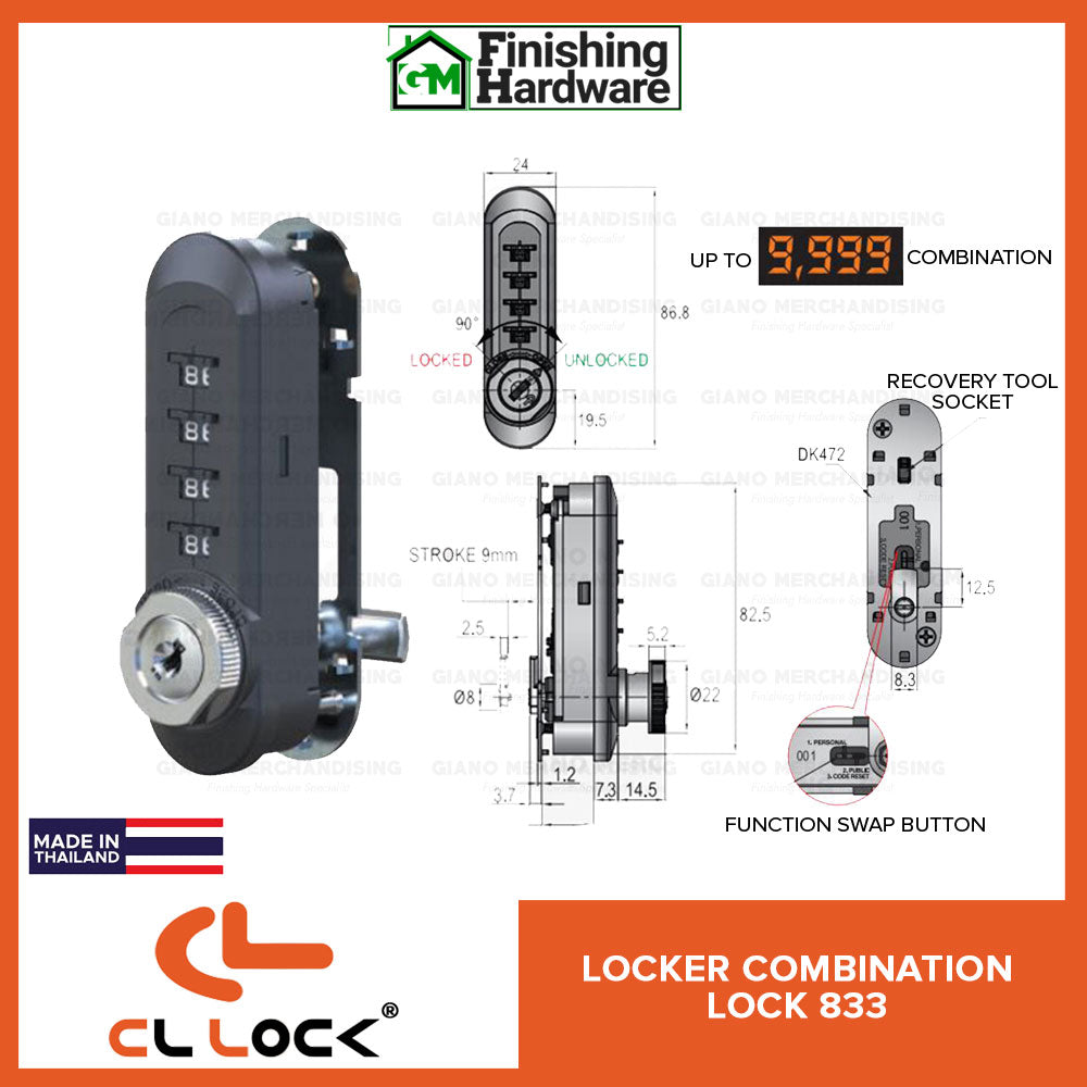 Cyberlock Guide CyberLock Locker Lock 833 – GM Finishing Hardware