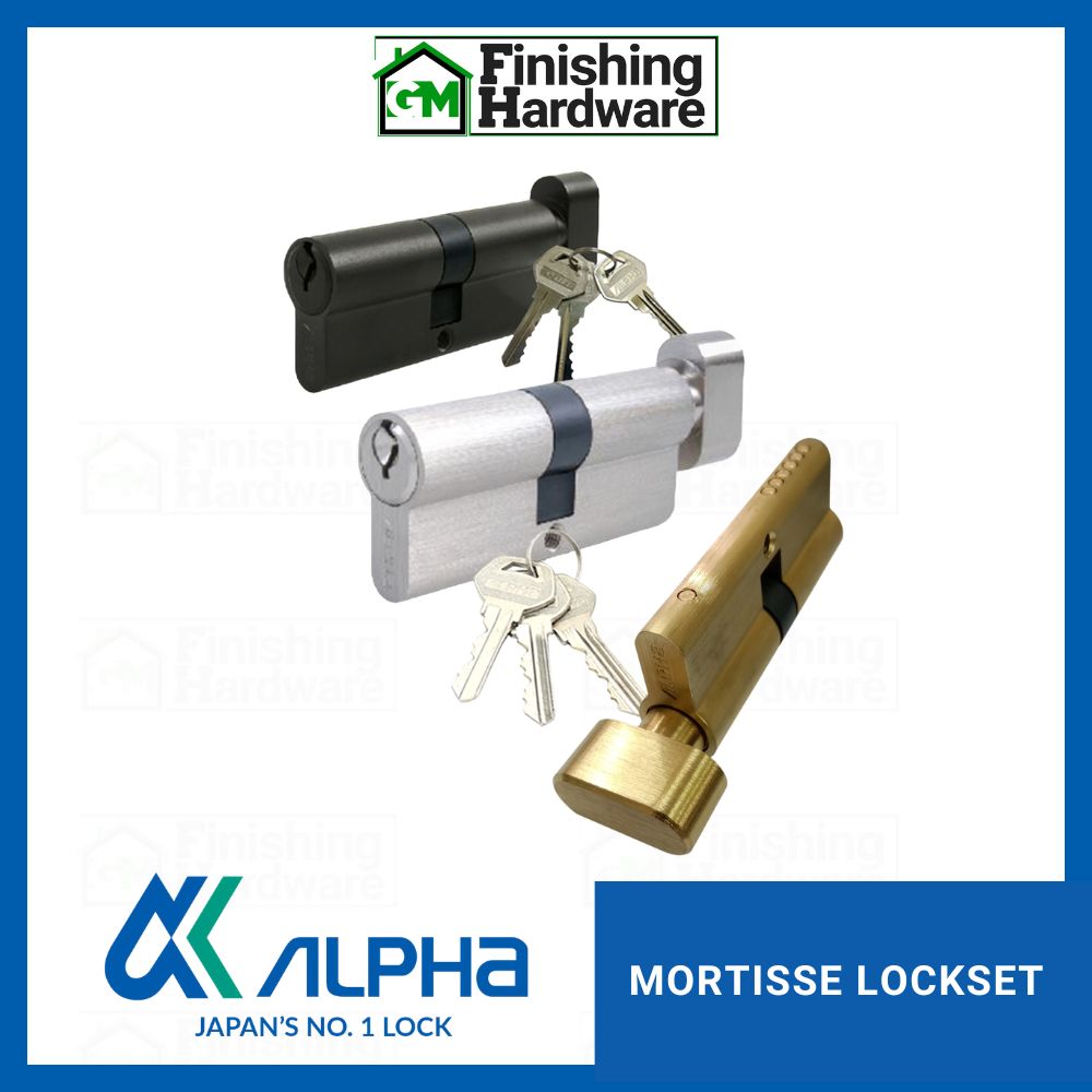Alpha Lockset Only (Mortisse Lockcase + Cylinder + Escutcheon)