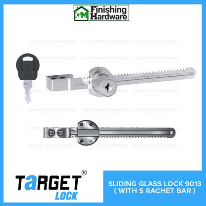Target Sliding Glass Lock 9013 with 5" Ratchet Bar