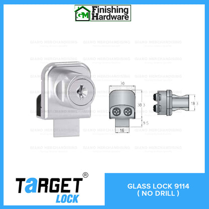 Target No Drill Glass Lock 9114