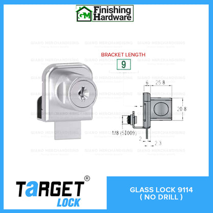 Target No Drill Glass Lock 9114