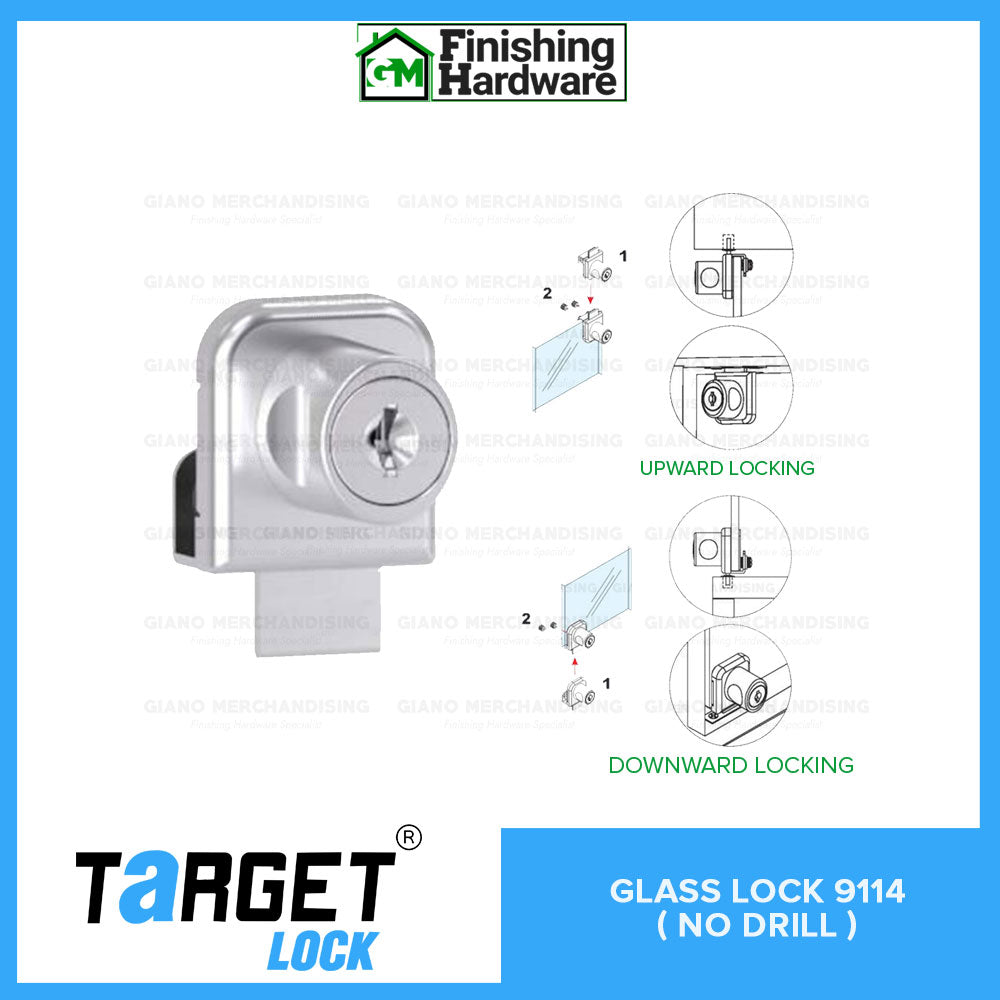 Target No Drill Glass Lock 9114