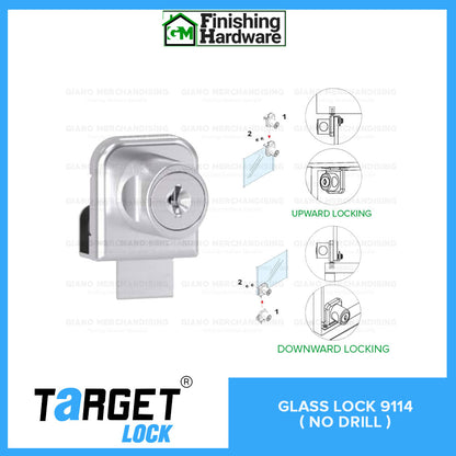Target No Drill Glass Lock 9114