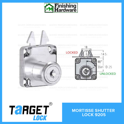 Target Mortisse Shutter Lock 9205