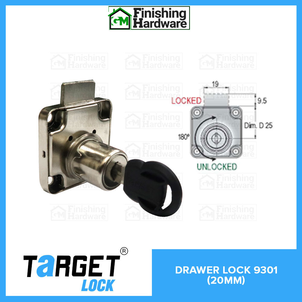 Target Drawer Lock 9301 (22mm)