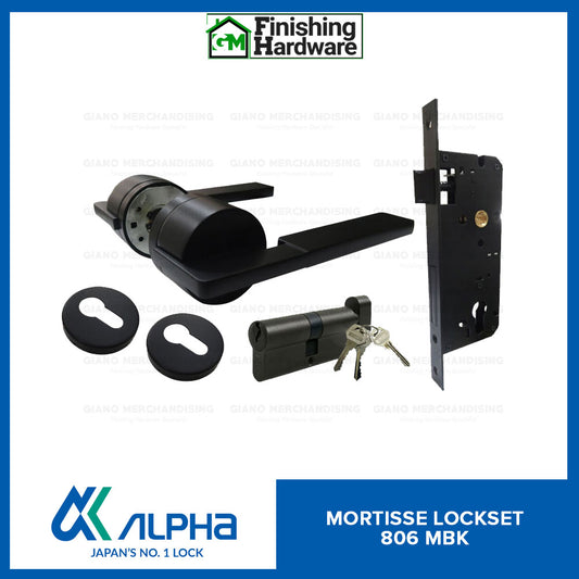 Alpha Mortisse Door Lockset 806 MBK