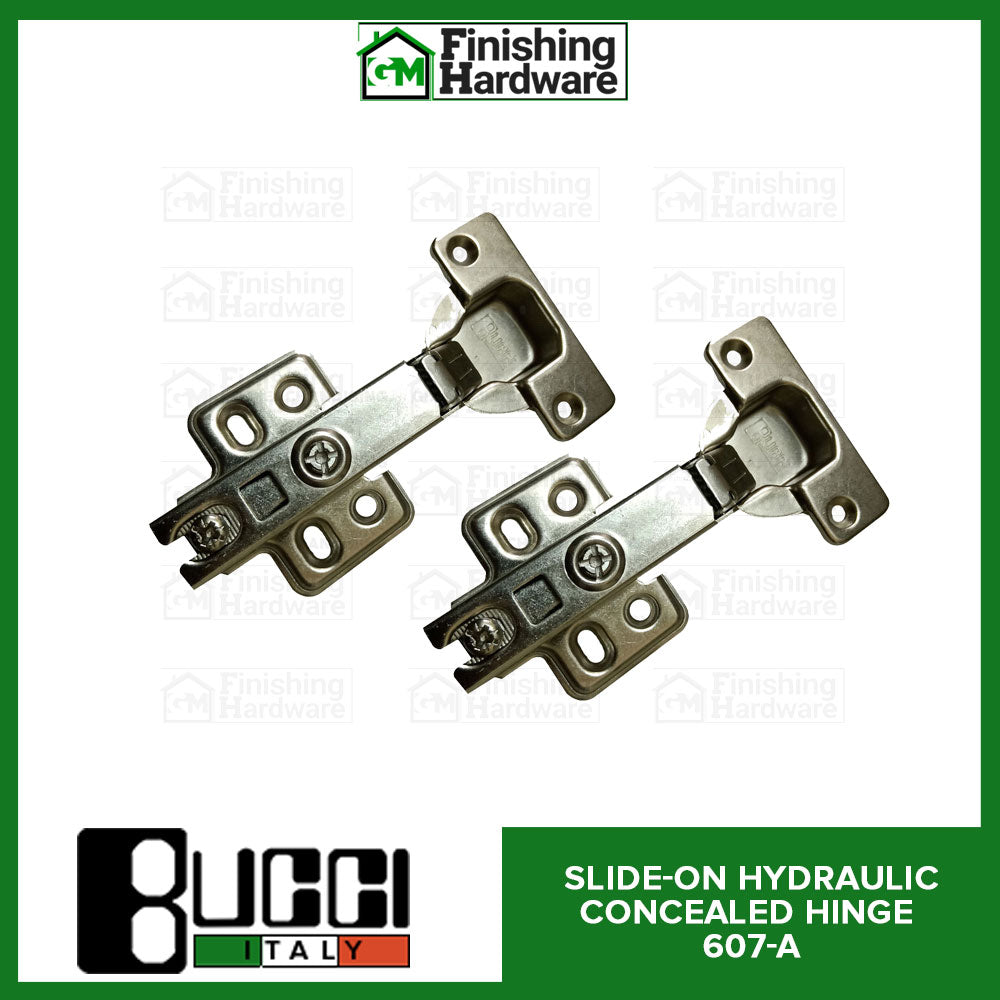 BUCCI Slide-On Hydraulic Concealed Hinge 607 (2pcs/pack)