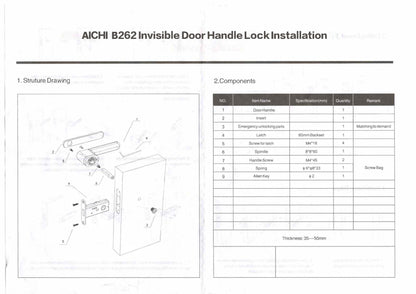Aichi Concealed Door Lock B262 ORB