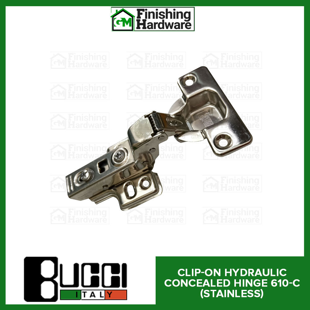 BUCCI Stainless 304 Clip-On Hydraulic Concealed Hinge 610 (1pc)