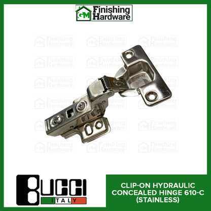 BUCCI Stainless 304 Clip-On Hydraulic Concealed Hinge 610 (1pc)