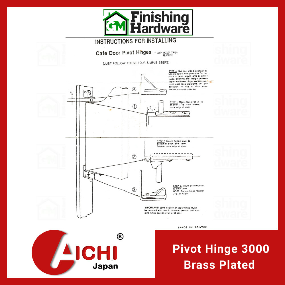 Aichi Door Pivot Hinge 3000 BP