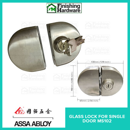 Assa Abloy Glass Lock Frameless Door MS102