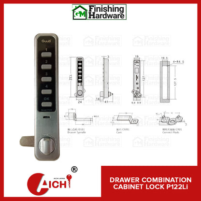 Drawer Combination Cabinet Lock P122Li