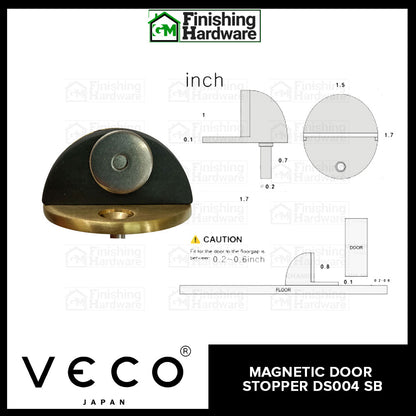 Veco Magnetic Floor Mounted Door Stopper DS004 SB