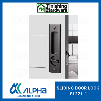Alpha Sliding Door Lock SL221-1 (Square Type)