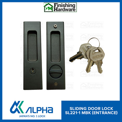 Alpha Sliding Door Lock SL221-1 (Square Type)