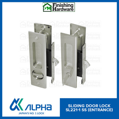 Alpha Sliding Door Lock SL221-1 (Square Type)