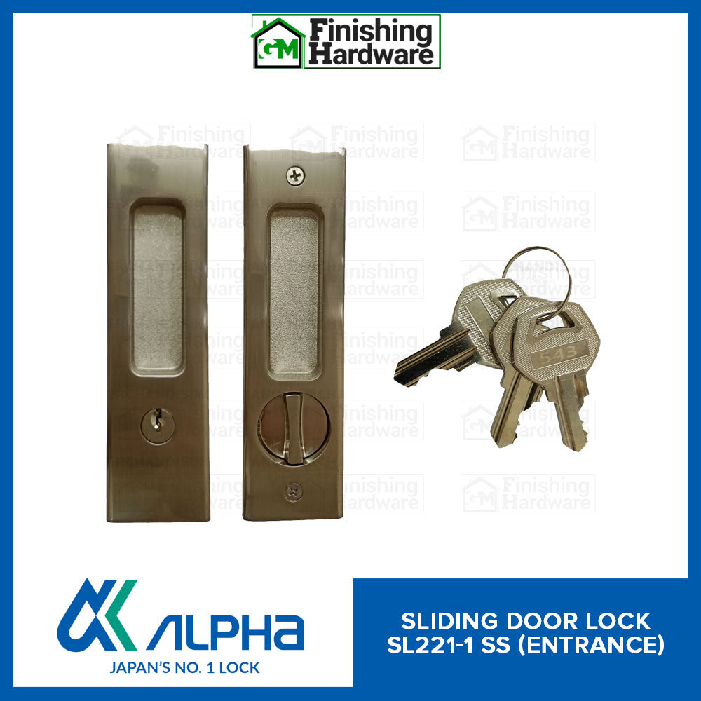 Alpha Sliding Door Lock SL221-1 (Square Type)
